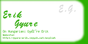 erik gyure business card